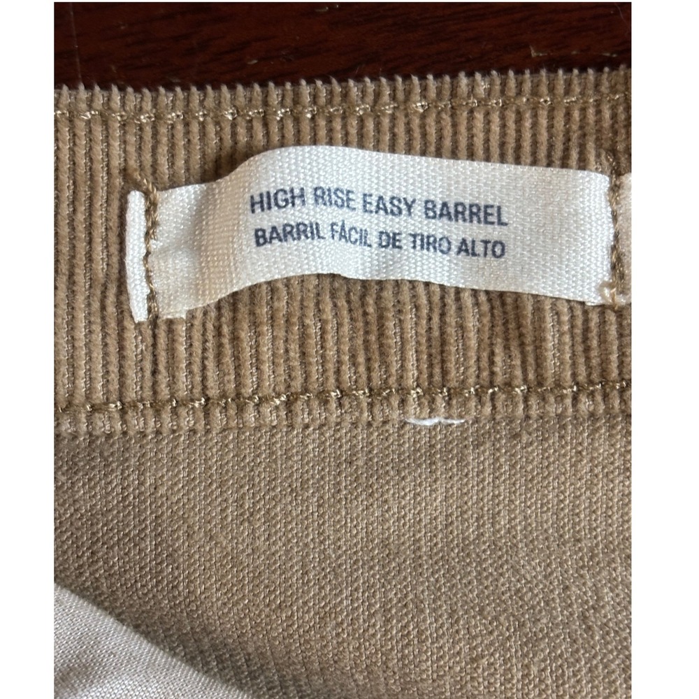 Universal Thread Womens High Rise Easy Barrel Corduroy Pants 14 Crop Earthy Tan - Picture 4 of 9